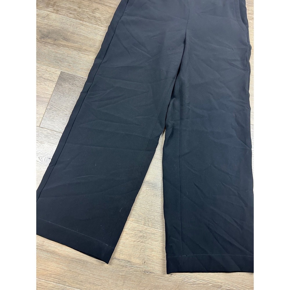 Talbots Womens Black Wide Leg Crop Pants Pull On Stretch Trousers Size S JO3069 - Picture 5 of 13